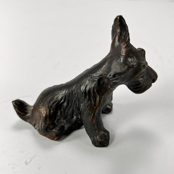Vintage Scottish Terrier Scottie Dog Figurine Cast Metal - Picture 4 of 15